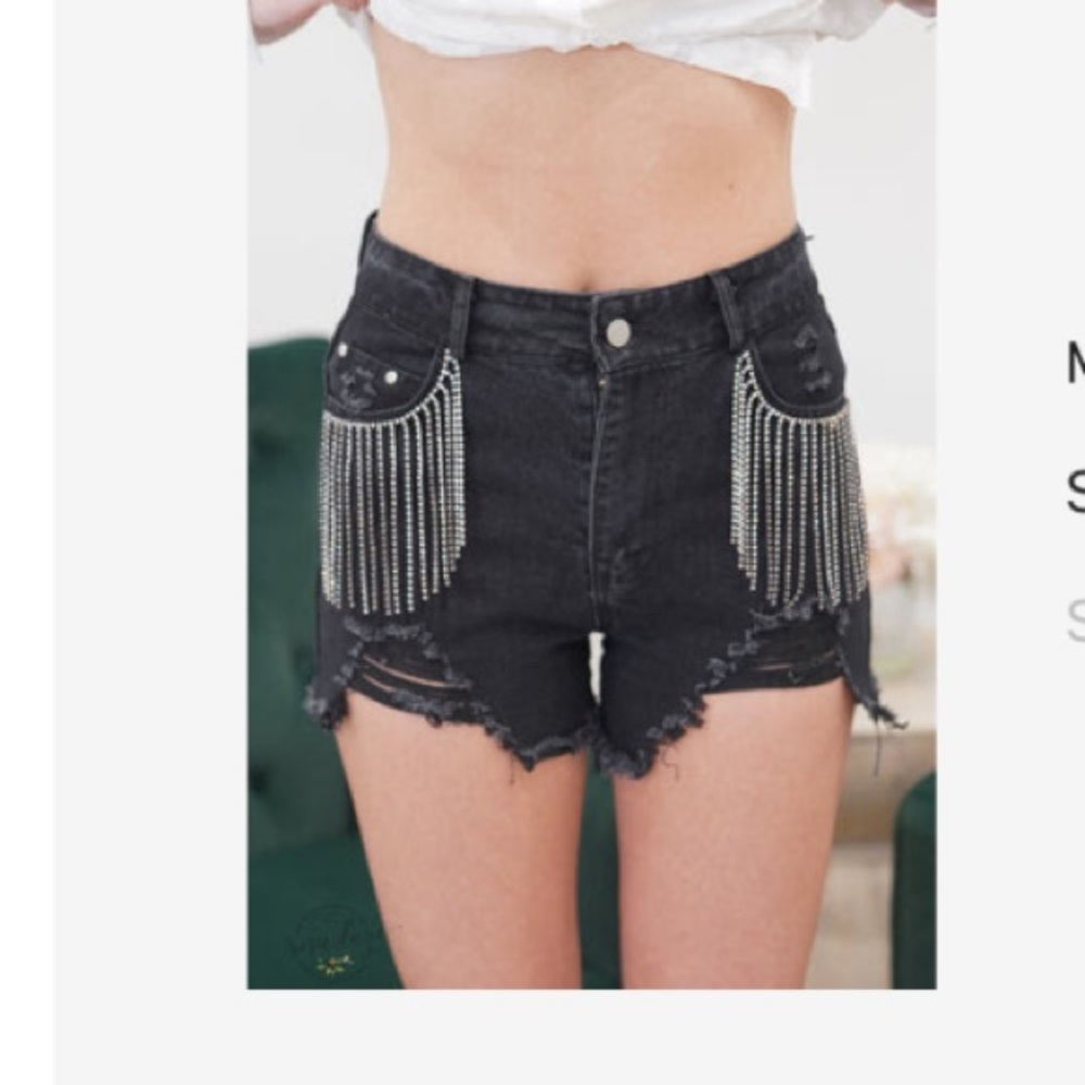 Rhinestone shorts